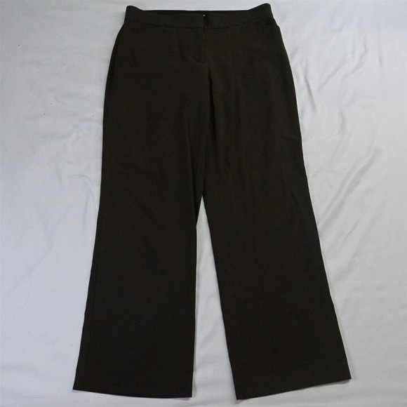 Dana Buckman 12 Brown Wide Leg Stretch Dress Pants‎ - Picture 1 of 7